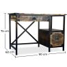 Bureau en Bois avec Tiroirs - Design Industriel - Nashville image 7