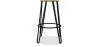 Tabouret rond - Design industriel - Bois et métal - 66cm - Hairpin image 7
