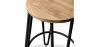 Tabouret rond - Design industriel - Bois et métal - 66cm - Hairpin image 7