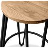 Tabouret rond - Design industriel - Bois et métal - 66cm - Hairpin image 7