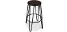 Tabouret rond - Design industriel - Bois et métal - 66cm - Hairpin image 7