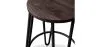 Tabouret rond - Design industriel - Bois et métal - 66cm - Hairpin image 7