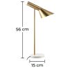 Lampe Flexo - Lampe de Bureau - Marbre et Métal - Celio image 7