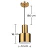 Lampe de plafond design - Lampe suspendue en métal - Camilo image 7