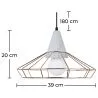 Lampe de plafond de style rétro - Lampe suspendue en métal et béton - Giotto image 7