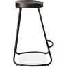 Tabouret de Bar - Design Industriel - Bois & Métal - 66 cm - Adriel image 7