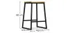 Tabouret de Bar Design Industriel - Bois et Métal - 60cm - Big Boy image 7