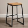 Tabouret de Bar Design Industriel - Bois et Métal - 60cm - Big Boy image 7