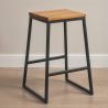 Tabouret de Bar Design Industriel - Bois et Métal - 60cm - Big Boy image 7