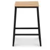 Tabouret de Bar Design Industriel - Bois et Métal - 60cm - Big Boy image 7
