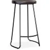 Tabouret de bar - Design industriel - Bois et métal - 76 cm - Aiyana image 7