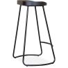 Tabouret de bar - Design industriel - Bois et métal - 76 cm - Aiyana image 7