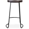 Tabouret de bar - Design industriel - Bois et métal - 76 cm - Aiyana image 7