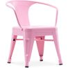 Chaise enfant avec accoudoirs - Chaise enfant design industriel - Acier - Stylix image 7