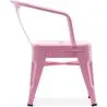 Chaise enfant avec accoudoirs - Chaise enfant design industriel - Acier - Stylix image 7