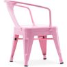 Chaise enfant avec accoudoirs - Chaise enfant design industriel - Acier - Stylix image 7