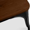 Banc Design Industriel - Bois et Métal - Stylix image 7
