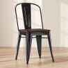 Chaise de salle à manger - Design Industriel - Bois et Acier - Stylix image 7
