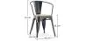 Chaise de salle à manger avec accoudoirs - Bois et acier - Stylix image 7
