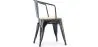 Chaise de salle à manger avec accoudoirs - Bois et acier - Stylix image 7