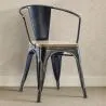 Chaise de salle à manger avec accoudoirs - Bois et acier - Stylix image 7