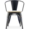 Chaise de salle à manger avec accoudoirs - Bois et acier - Stylix image 7