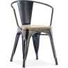 Chaise de salle à manger avec accoudoirs - Bois et acier - Stylix image 7