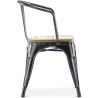 Chaise de salle à manger avec accoudoirs - Bois et acier - Stylix image 7