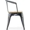 Chaise de salle à manger avec accoudoirs - Bois et acier - Stylix image 7