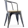 Chaise de salle à manger avec accoudoirs - Bois et acier - Stylix image 7