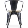 Chaise de salle à manger avec accoudoirs - Bois et acier - Stylix image 7