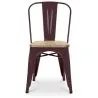 Chaise de salle à manger - Design industriel - Bois et acier - Stylix image 7