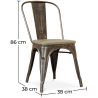 Chaise de salle à manger - Design industriel - Bois et acier - Stylix image 7