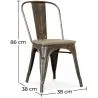 Chaise de salle à manger - Design industriel - Bois et acier - Stylix image 7