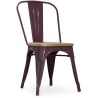 Chaise de salle à manger - Design industriel - Bois et acier - Stylix image 7