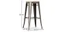 Tabouret de Bar - Design Industriel - Acier & Bois - 76cm - Stylix image 7