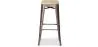 Tabouret de Bar - Design Industriel - Acier & Bois - 76cm - Stylix image 7
