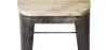Tabouret de Bar - Design Industriel - Acier & Bois - 76cm - Stylix image 7