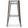 Tabouret de Bar - Design Industriel - Acier & Bois - 76cm - Stylix image 7