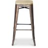 Tabouret de Bar - Design Industriel - Acier & Bois - 76cm - Stylix image 7