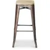 Tabouret de Bar - Design Industriel - Acier & Bois - 76cm - Stylix image 7