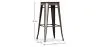 Tabouret de Bar - Design Industriel - Bois & Métal - 76cm - Stylix image 7