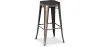 Tabouret de Bar - Design Industriel - Bois & Métal - 76cm - Stylix image 7