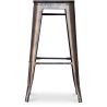 Tabouret de Bar - Design Industriel - Bois & Métal - 76cm - Stylix image 7