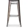 Tabouret de Bar - Design Industriel - Bois & Métal - 76cm - Stylix image 7