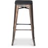 Tabouret de Bar - Design Industriel - Bois & Métal - 76cm - Stylix image 7