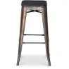 Tabouret de Bar - Design Industriel - Bois & Métal - 76cm - Stylix image 7