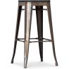 Tabouret de Bar - Design Industriel - Bois & Métal - 76cm - Stylix image 7