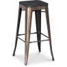 Tabouret de Bar - Design Industriel - Bois & Métal - 76cm - Stylix image 7