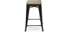 Tabouret de bar design industriel - bois et acier - 61cm - Stylix image 7